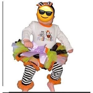 Baby Essentials Baby Girl My First Halloween 4-Piece Outfit 3M trick or‎ treat